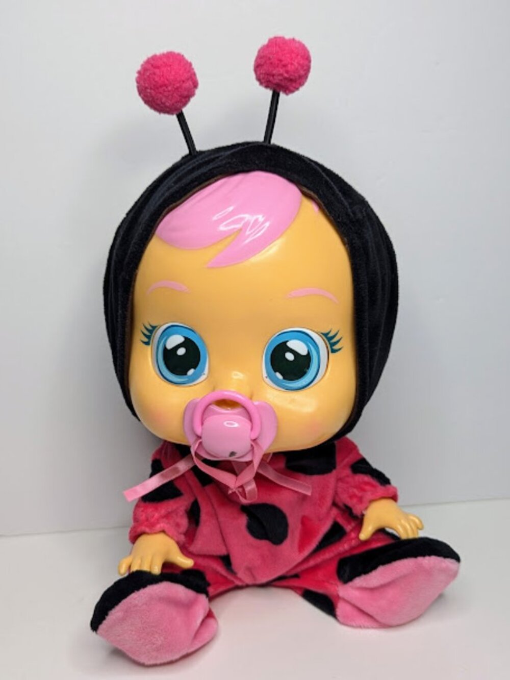 Cry Babies Lady Ladybug Doll 12" Working w Pacifier